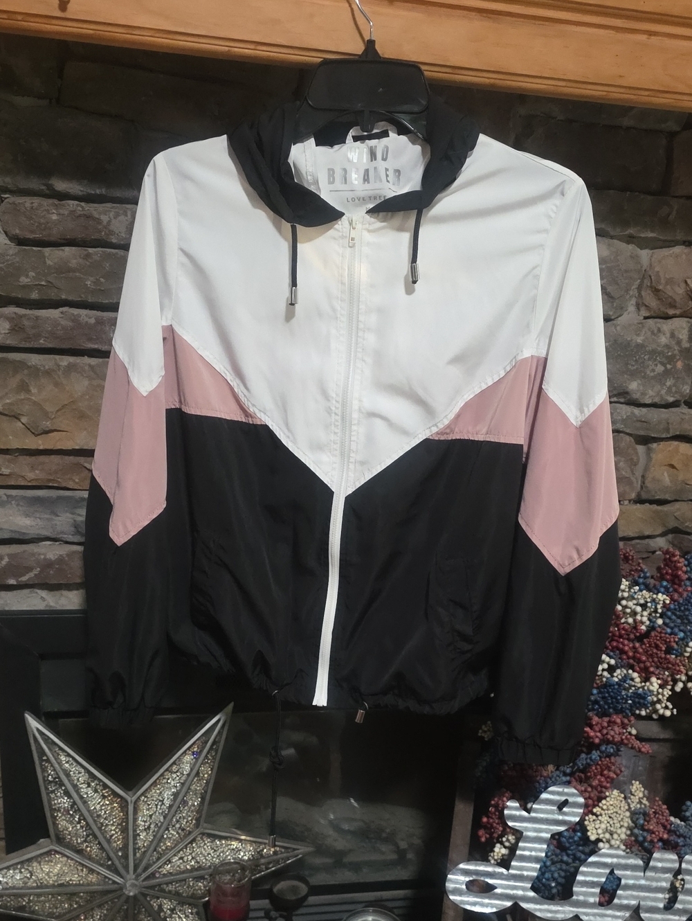 Love Tree Thin Wind  Breaker Cropped  Sz M